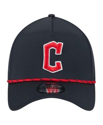 Men's Navy Cleveland Guardians 39THIRTY A-Frame Perforated Flex Hat