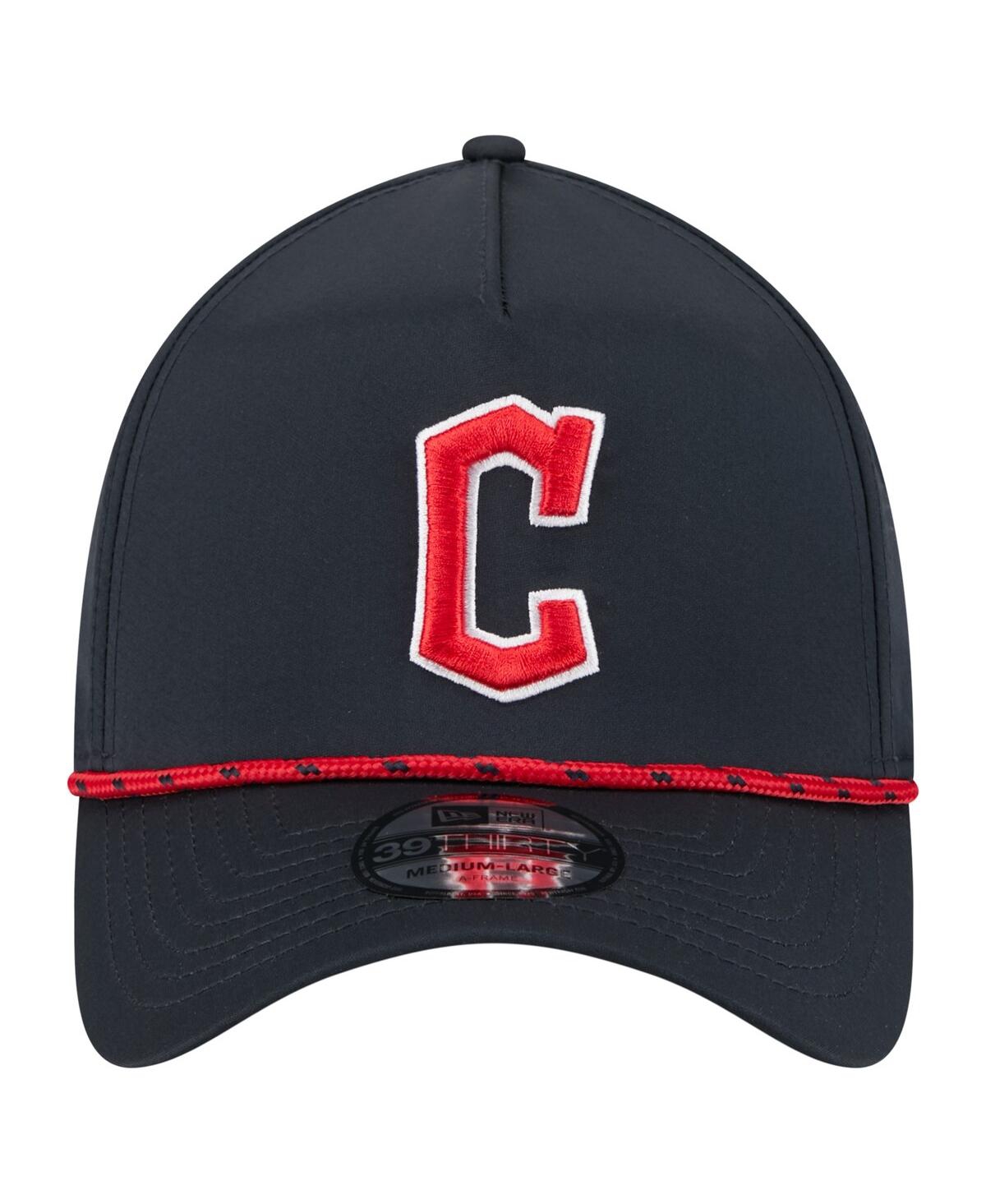 New Era Men's Navy Cleveland Guardians 39thirty A-frame Perforated Flex Hat In Blue
