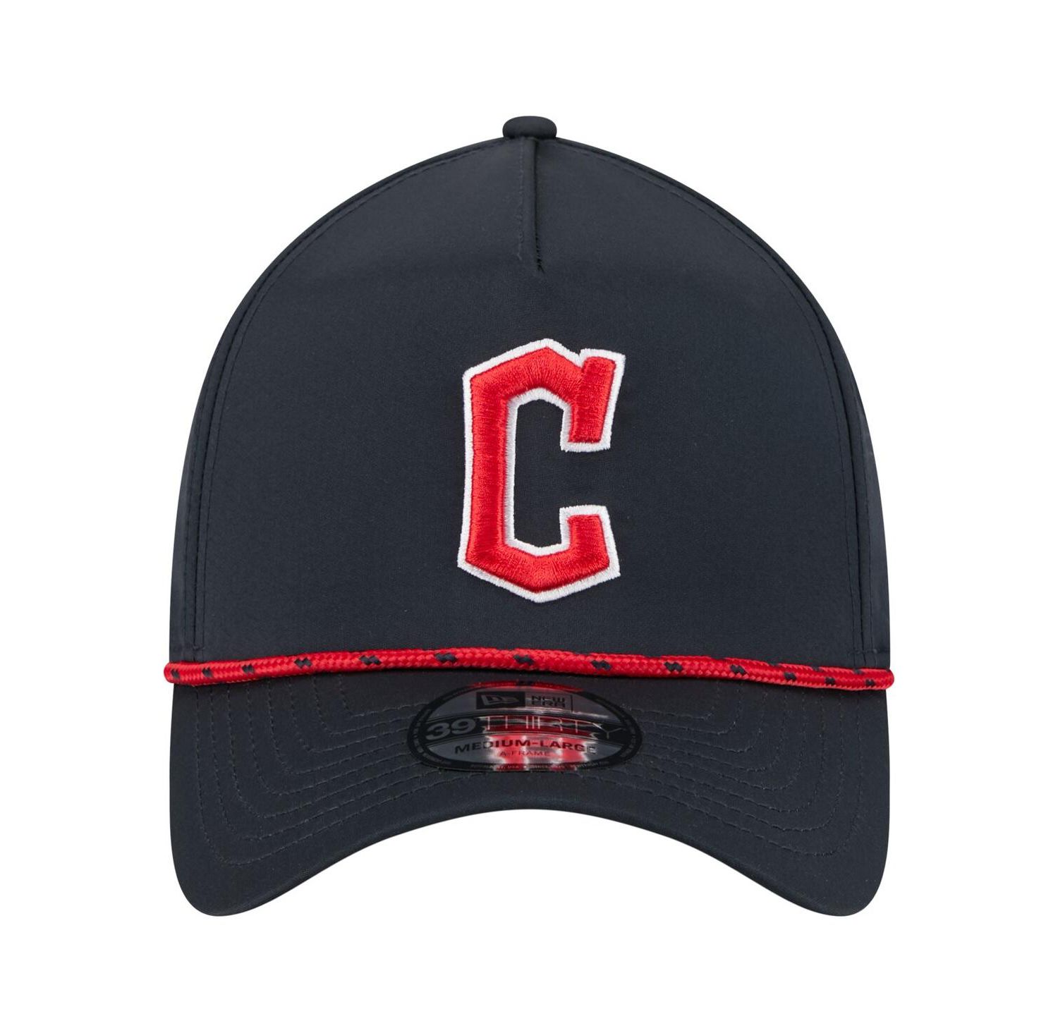 Men's Navy Cleveland Guardians 39THIRTY A-Frame Perforated Flex Hat