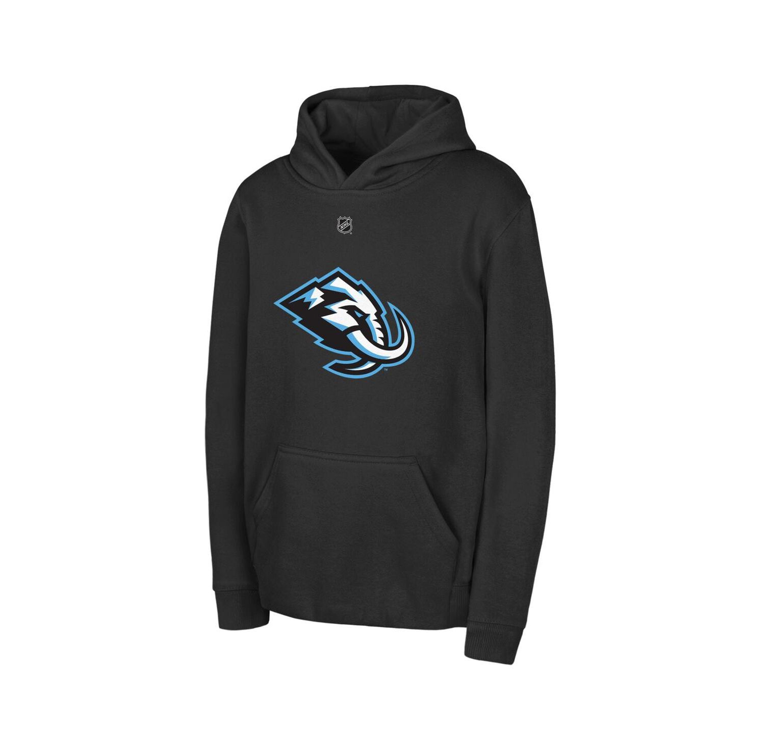 Big Boys and Girls Black Utah Mammoth Primary Logo Pullover Hoodie