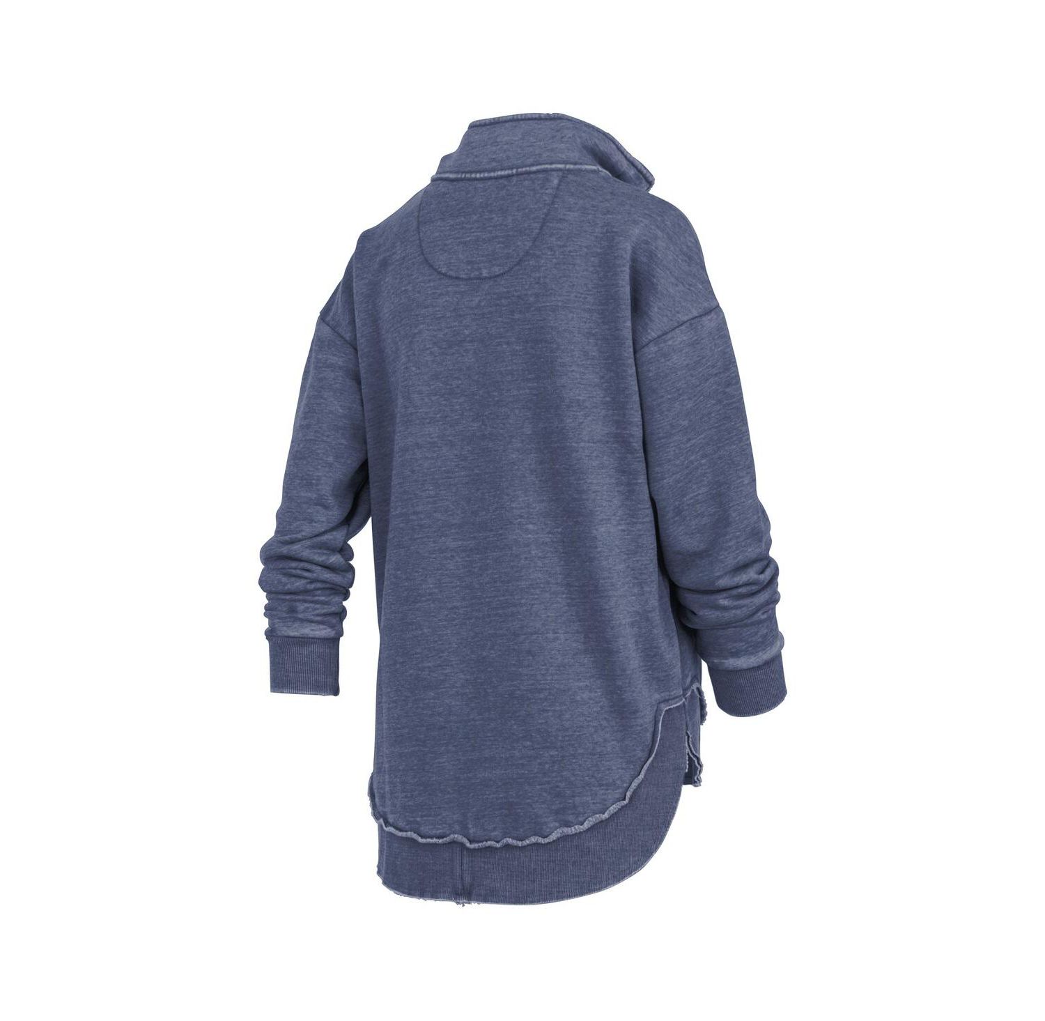 Women's Navy Michigan Wolverines Northfork Sojourn Poncho Quarter-Zip Sweatshirt