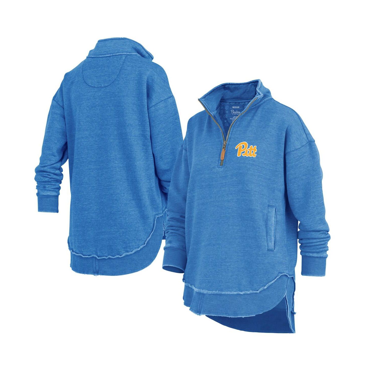 Женский свитшот Pressbox Royal Pitt Panthers Northfork Sojourn Poncho Quarter-Zip — фото 1