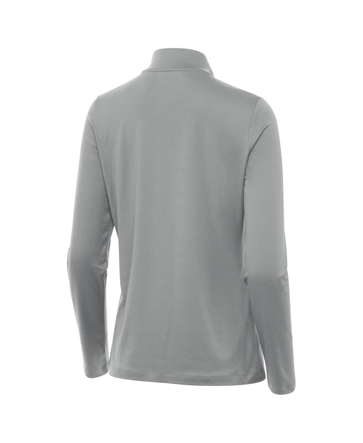 Antigua Women's Gray Ohio State Buckeyes Reprocess Quarter-zip Sweatshirt In Gray