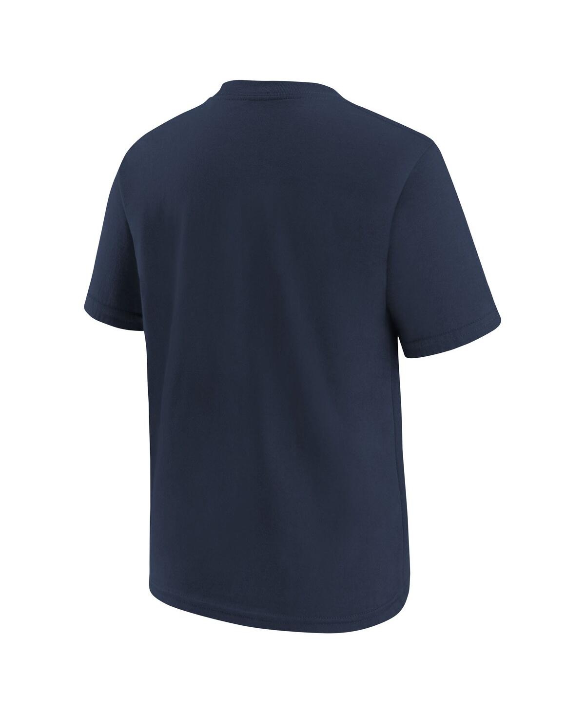 Nike Big Boys And Girls College Navy Seattle Seahawks Primary Logo Legend T-shirt In Blue