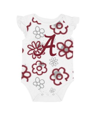 Baby Boys and Girls 2-Piece Crimson/White Alabama Crimson Tide Little Sunshine Bodysuit Set