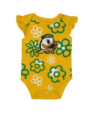 Baby Boys and Girls 2-Piece Green/Yellow Oregon Ducks Little Sunshine Bodysuit Set