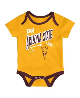 Baby Boys and Girls 3-Pack Arizona State Sun Devils All Day Play Bodysuit Set