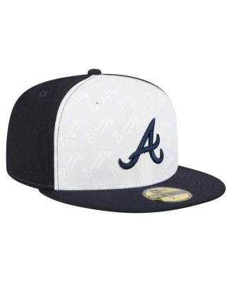 Men's White/Navy Atlanta Braves Repeat 59FIFTY Fitted Hat
