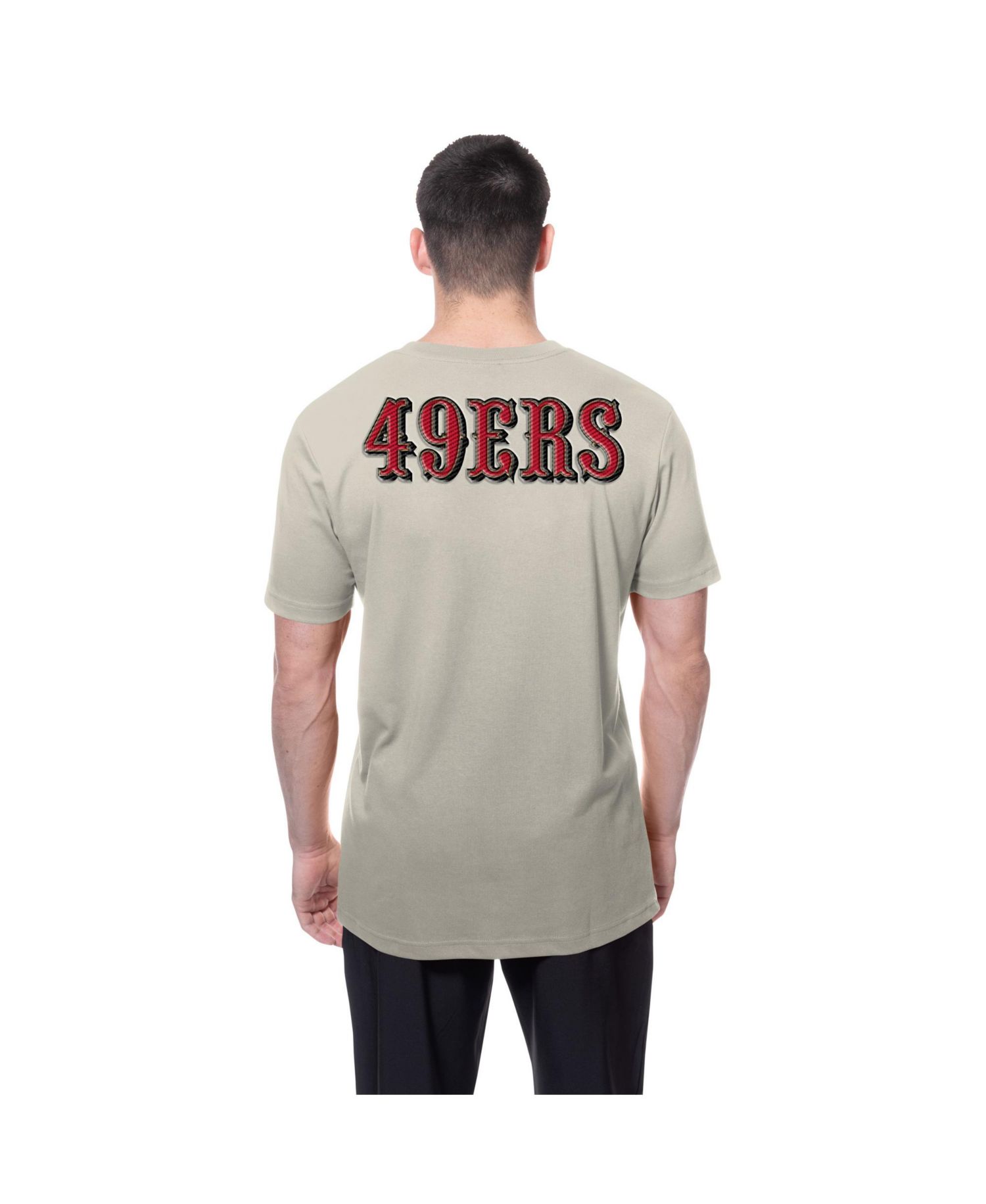 Men's Light Beige San Francisco 49ers Multi Patch T-Shirt