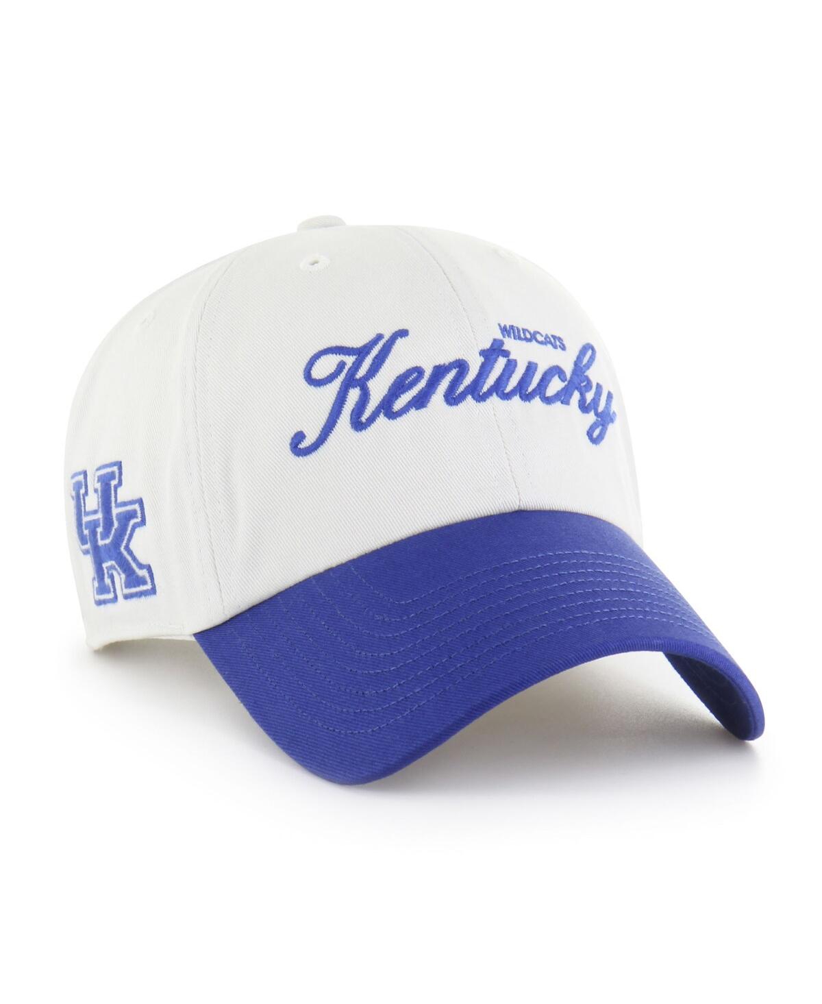 47 Brand Men's White Kentucky Wildcats Contemporary Basics Foundation Clean Up Adjustable Hat