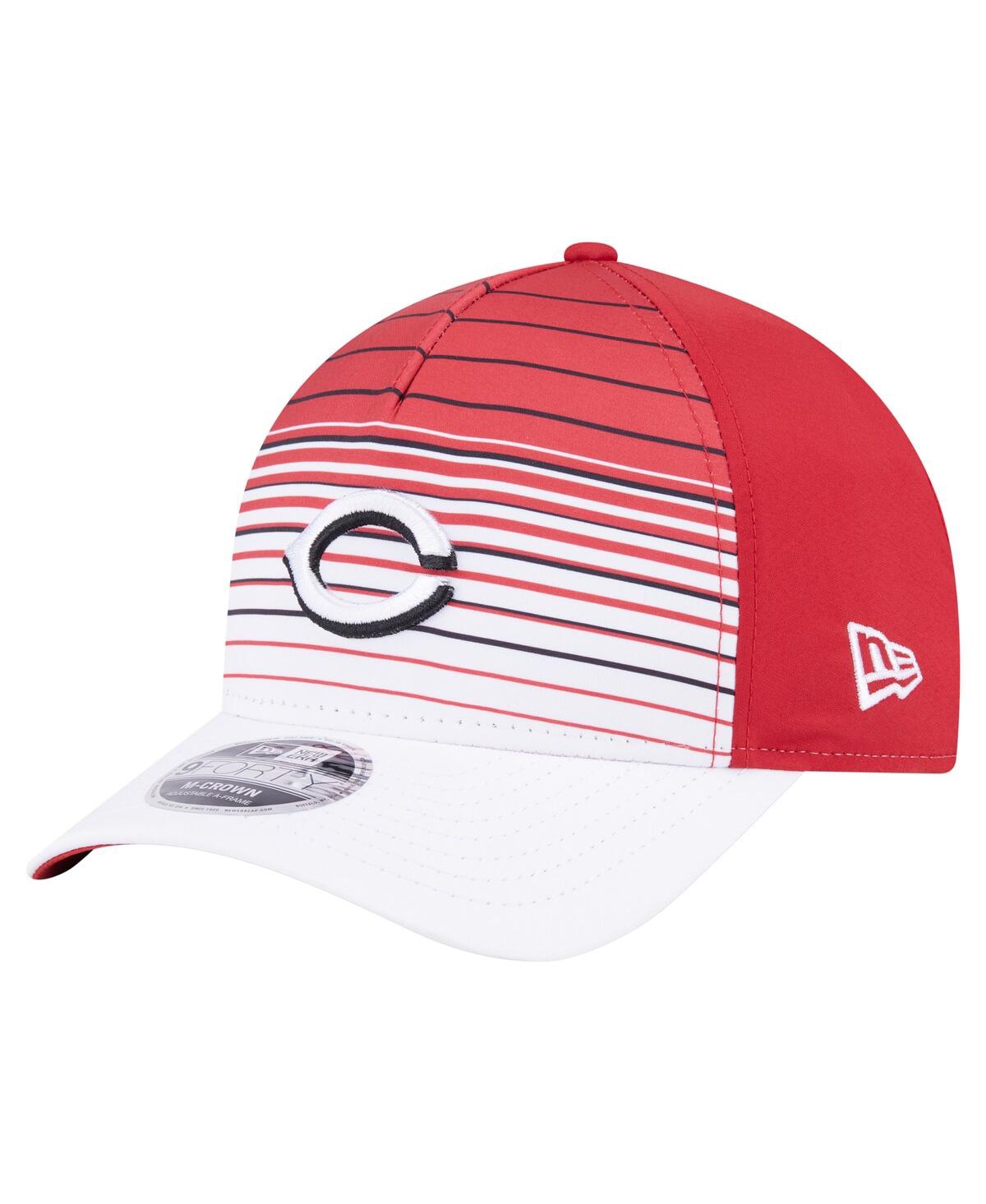 New Era Men's Red Cincinnati Reds Gradient 9forty M-crown Adjustable Hat In Red