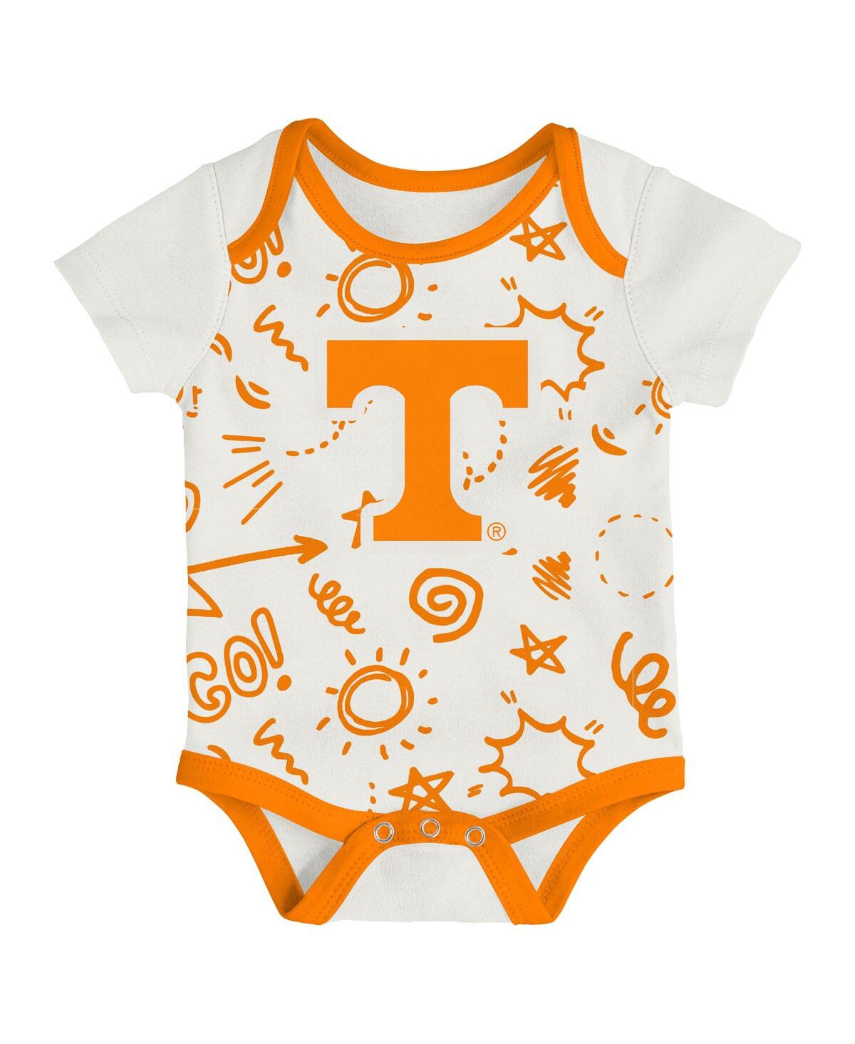 Outerstuff Baby Boys And Girls 3-pack Tennessee Volunteers All Day Play Bodysuit Set In Multi