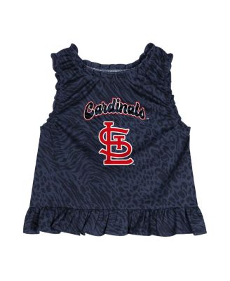 Baby Boys and Girls Navy St. Louis Cardinals Playground Dress Bloomers Set