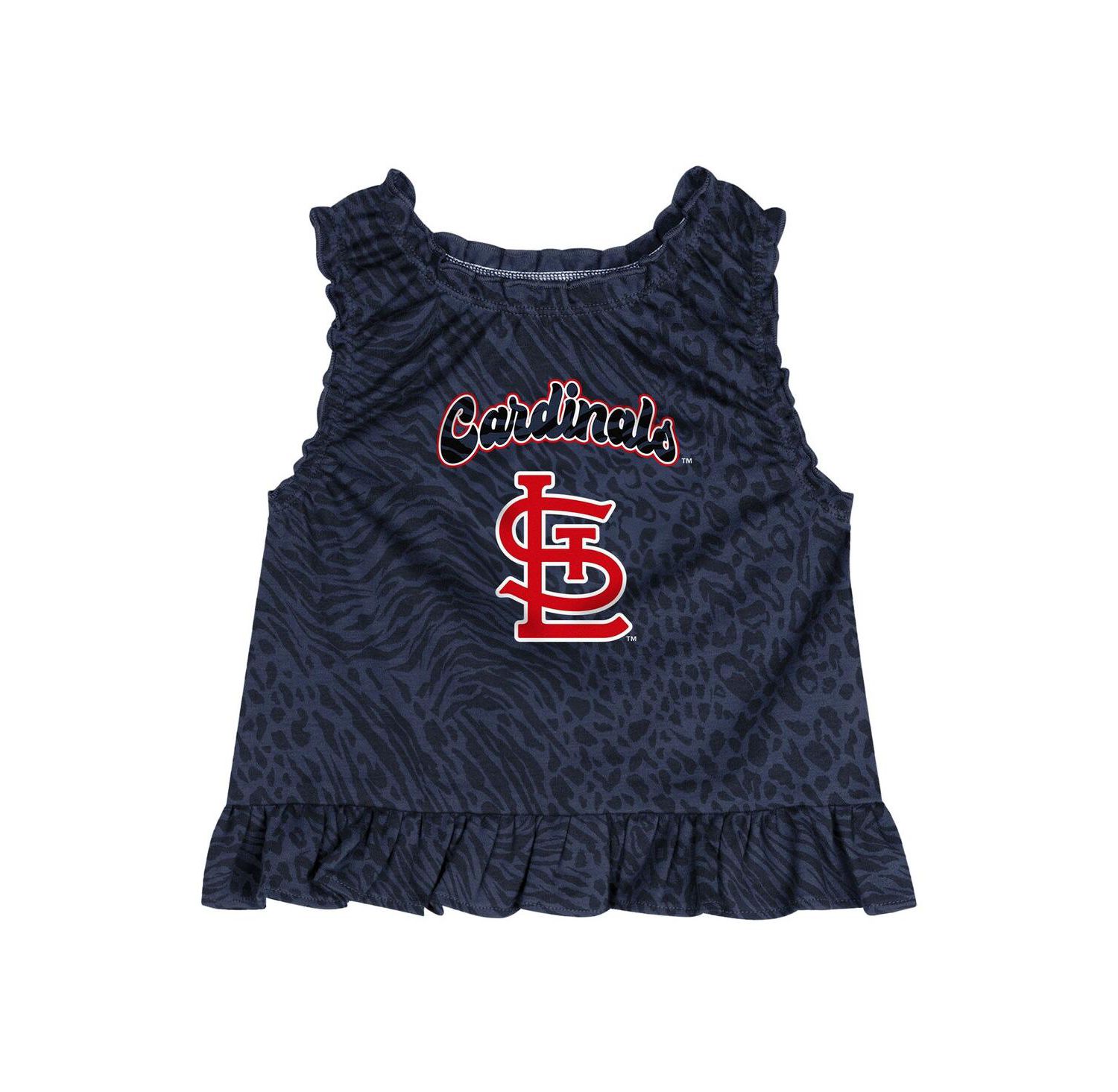 Baby Boys and Girls Navy St. Louis Cardinals Playground Dress Bloomers Set