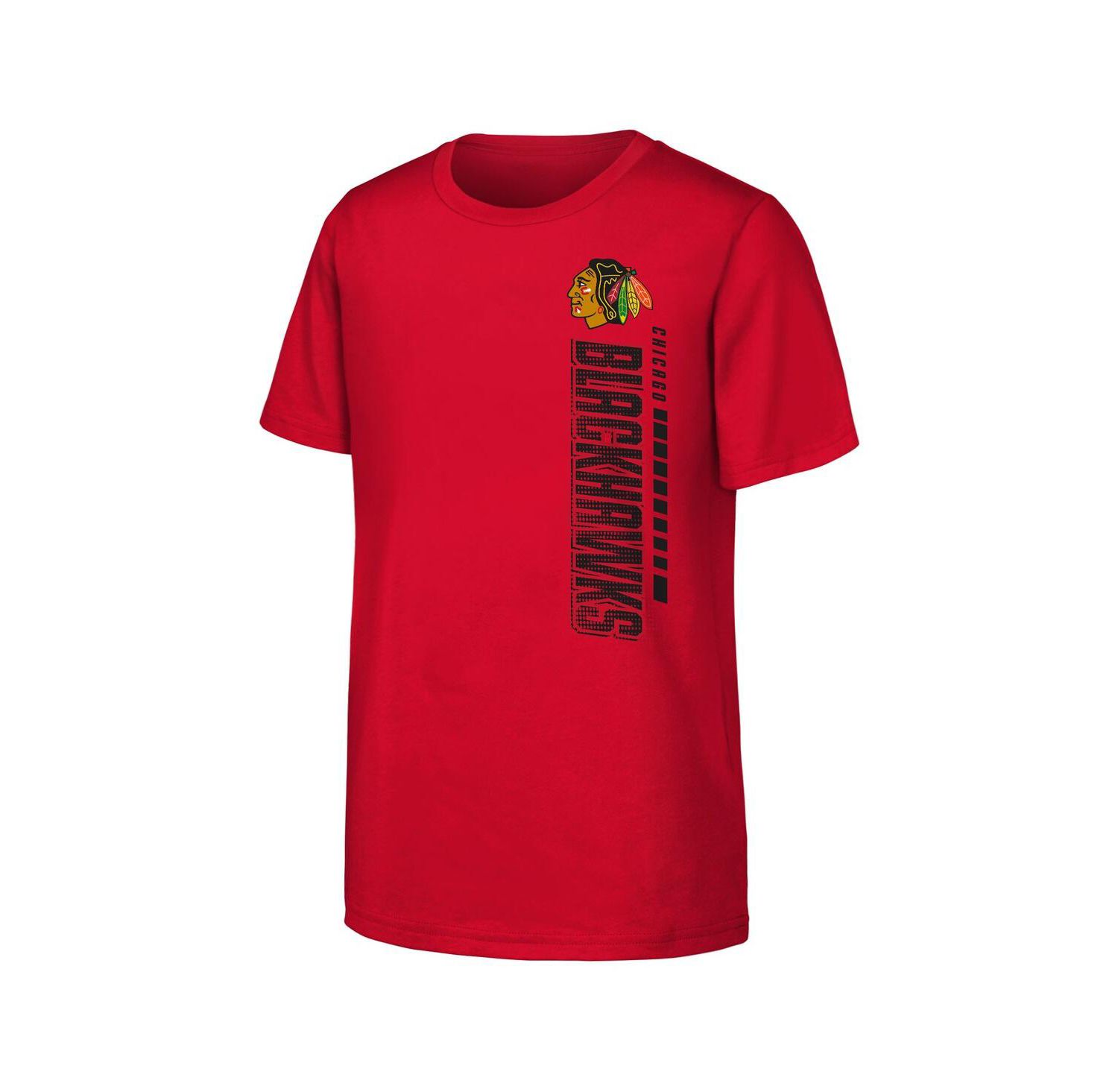 Big Boys and Girls Red Chicago Blackhawks Atmosphere T-Shirt