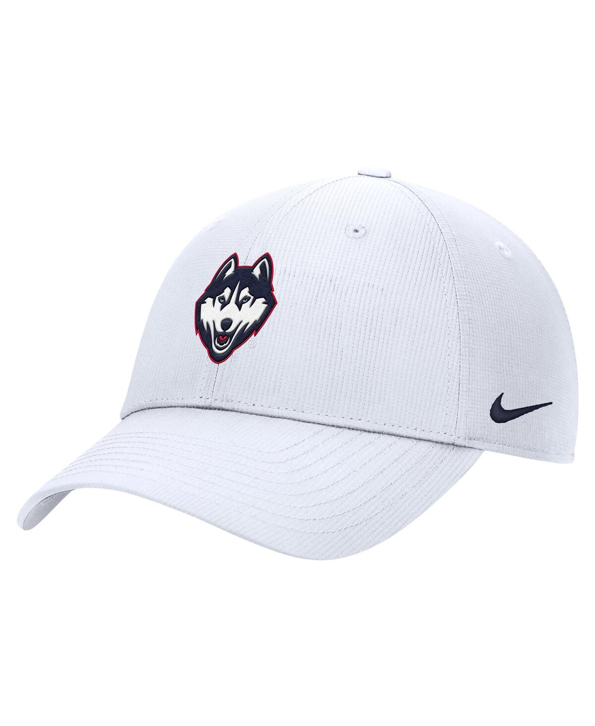 Nike Men's White Uconn Huskies 2025 On-field Club Performance Adjustable Hat In White
