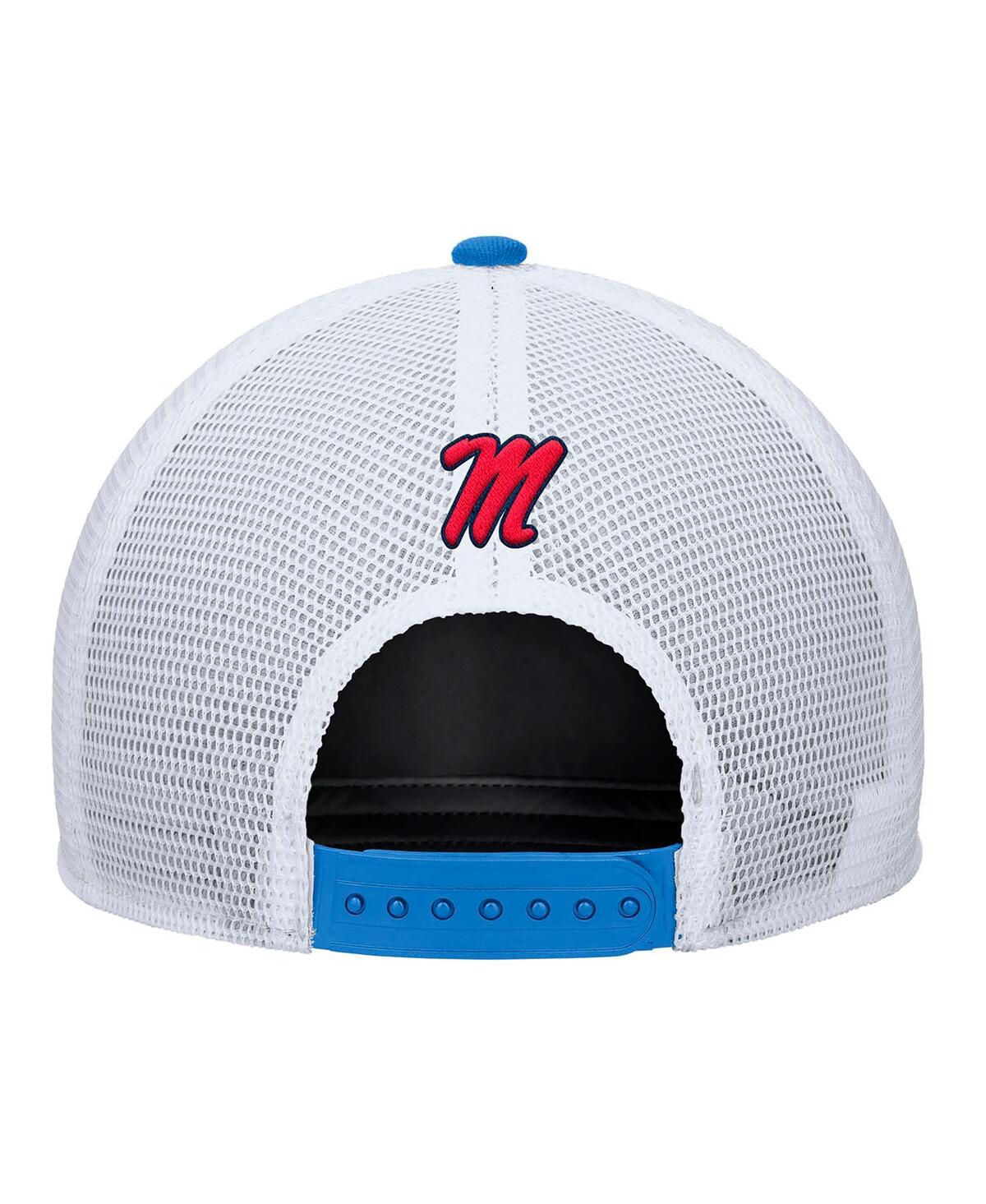 Nike Men's Powder Blue Ole Miss Rebels 2025 On-field Rise Trucker Adjustable Hat In Blue