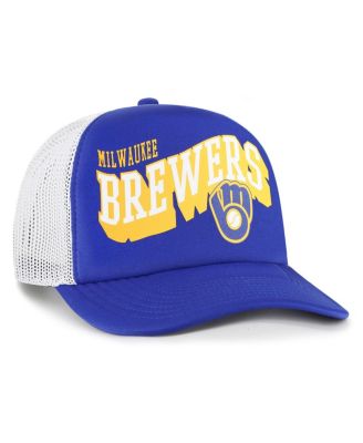 Men's Royal Milwaukee Brewers Meander Foam Trucker Snapback Hat
