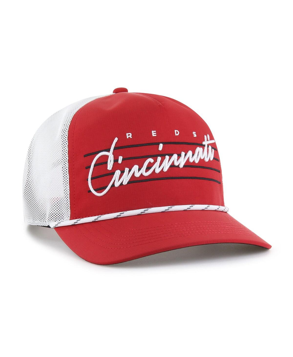 47 Brand Men's Red Cincinnati Reds Brrr Downburst Mesh Hitch Adjustable Hat In Red