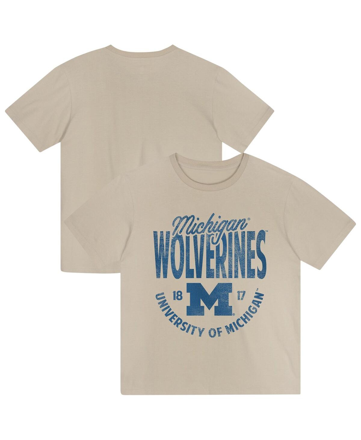 Outerstuff Babies' Toddler Tan Michigan Wolverines News Flash T-shirt In Brown