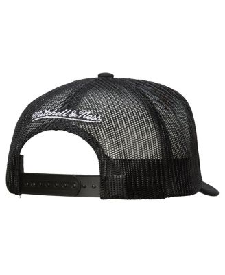Men's White/Black Boston Bruins Gridlock Trucker Adjustable Hat
