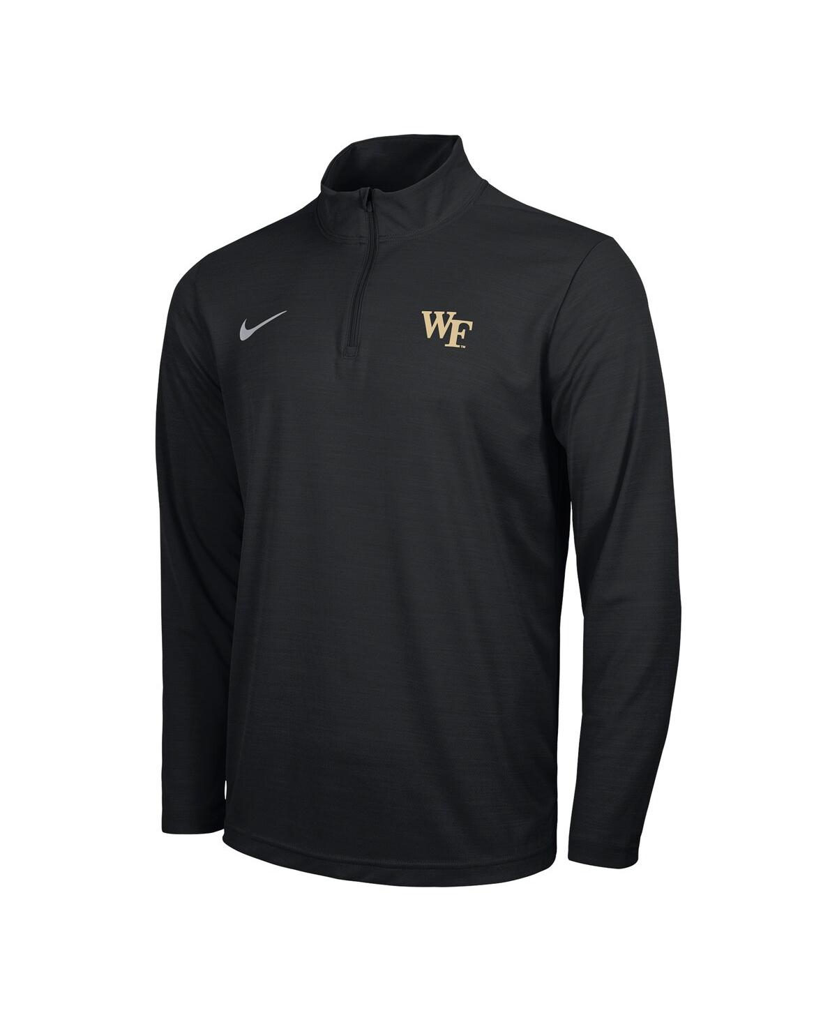 Nike Men's Black Wake Forest Demon Deacons Intensity Performance Quarter-zip Pullover Sweatshirt In Black