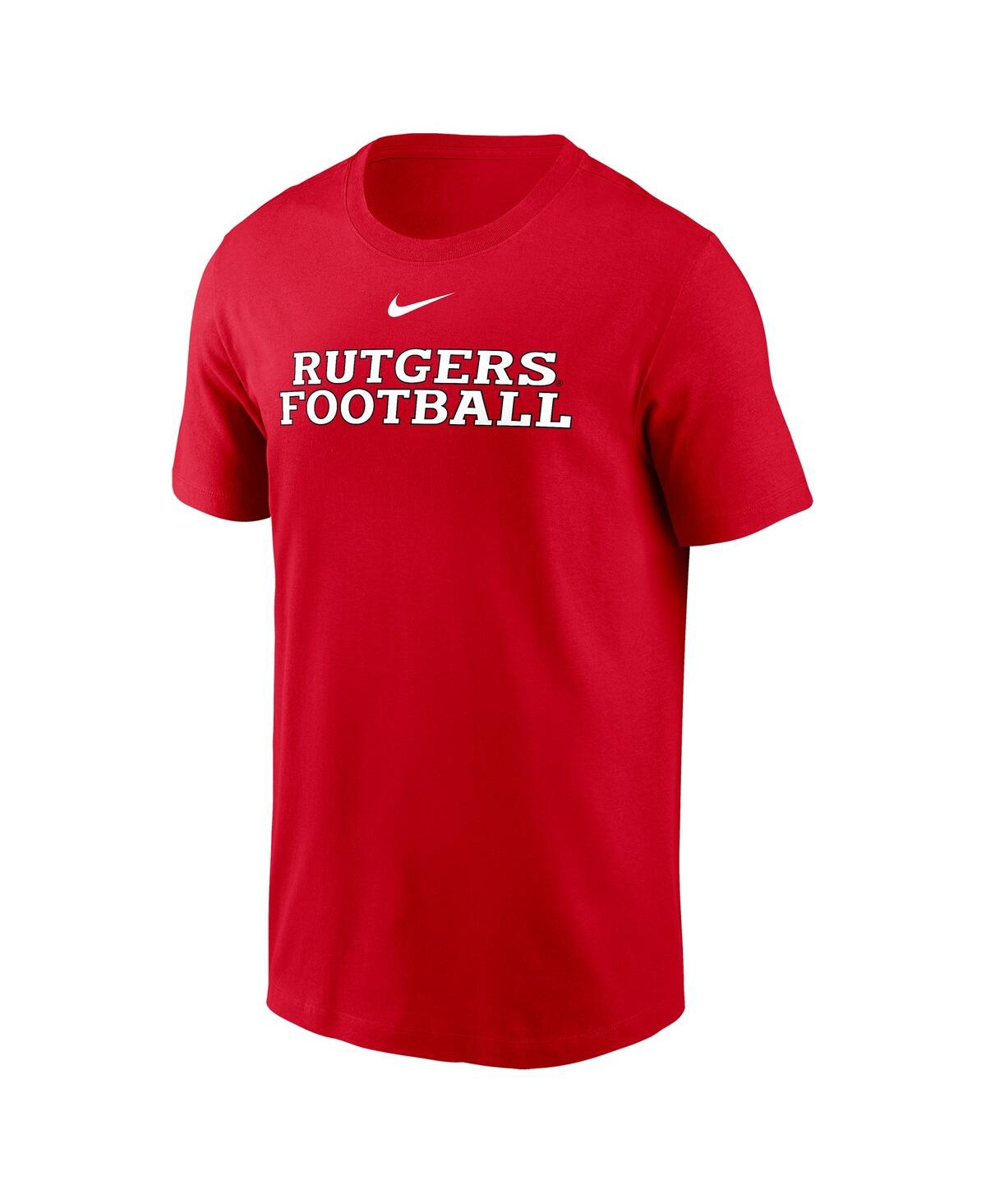 Nike Men's Scarlet Rutgers Scarlet Knights Football Performance T-shirt In Red