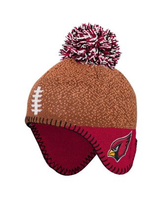 Baby Boys and Girls Brown Arizona Cardinals Football Head Knit with Pom Hat