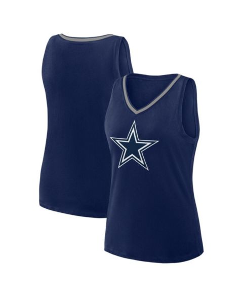 Женский топ Logo Athletic Navy Dallas Cowboys Plus Size Stellar Win V-Neck