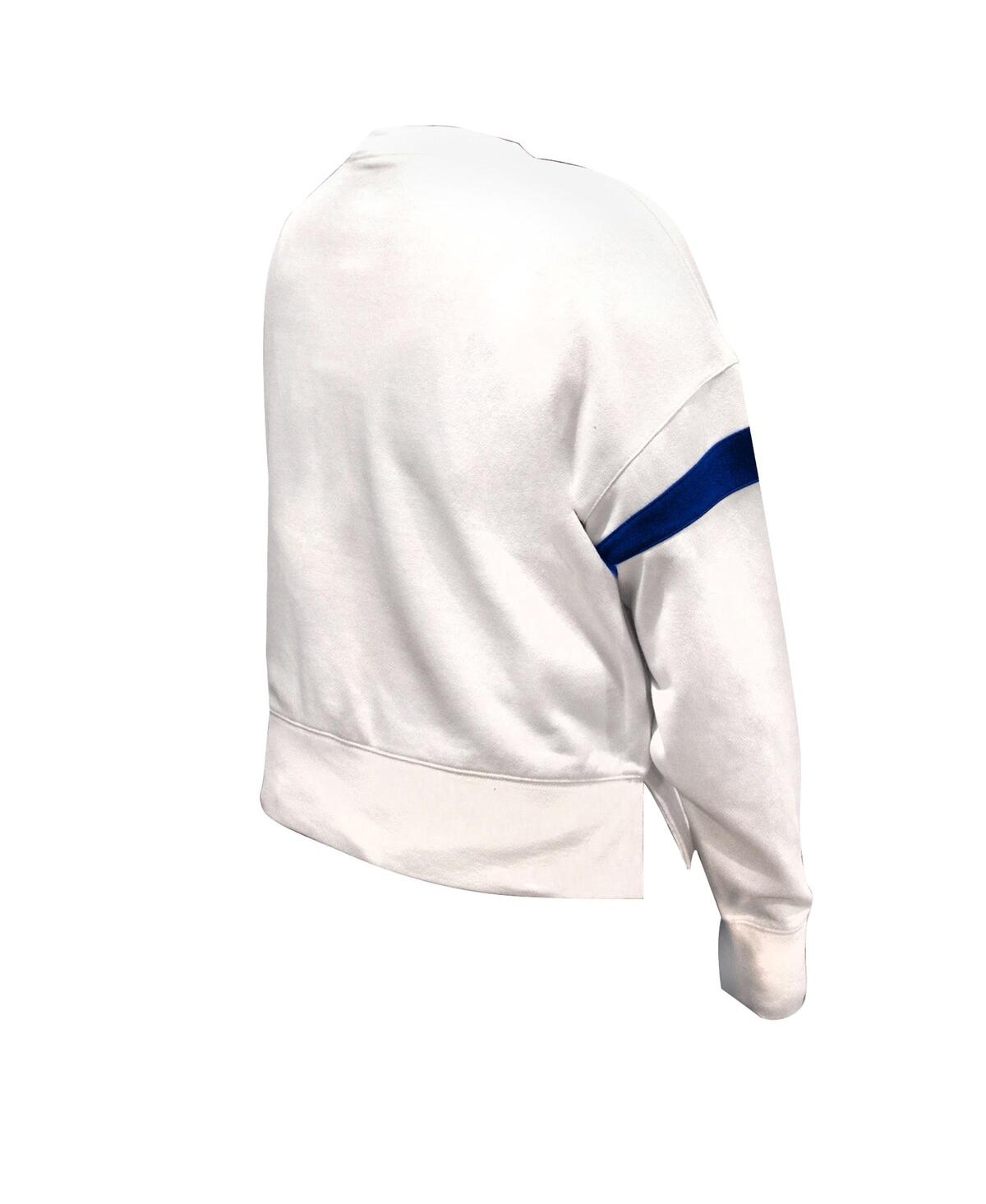 Fanatics Women's White Buffalo Bills Plus Size Fleece Pullover Sweatshirt In Blue