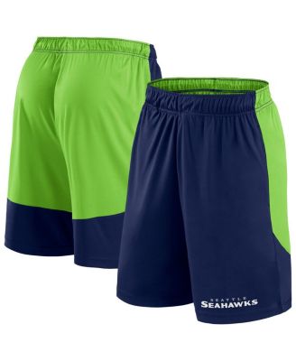 Fanatics - Men's College Navy/Neon Green Seattle Seahawks Big Tall Launch Shorts