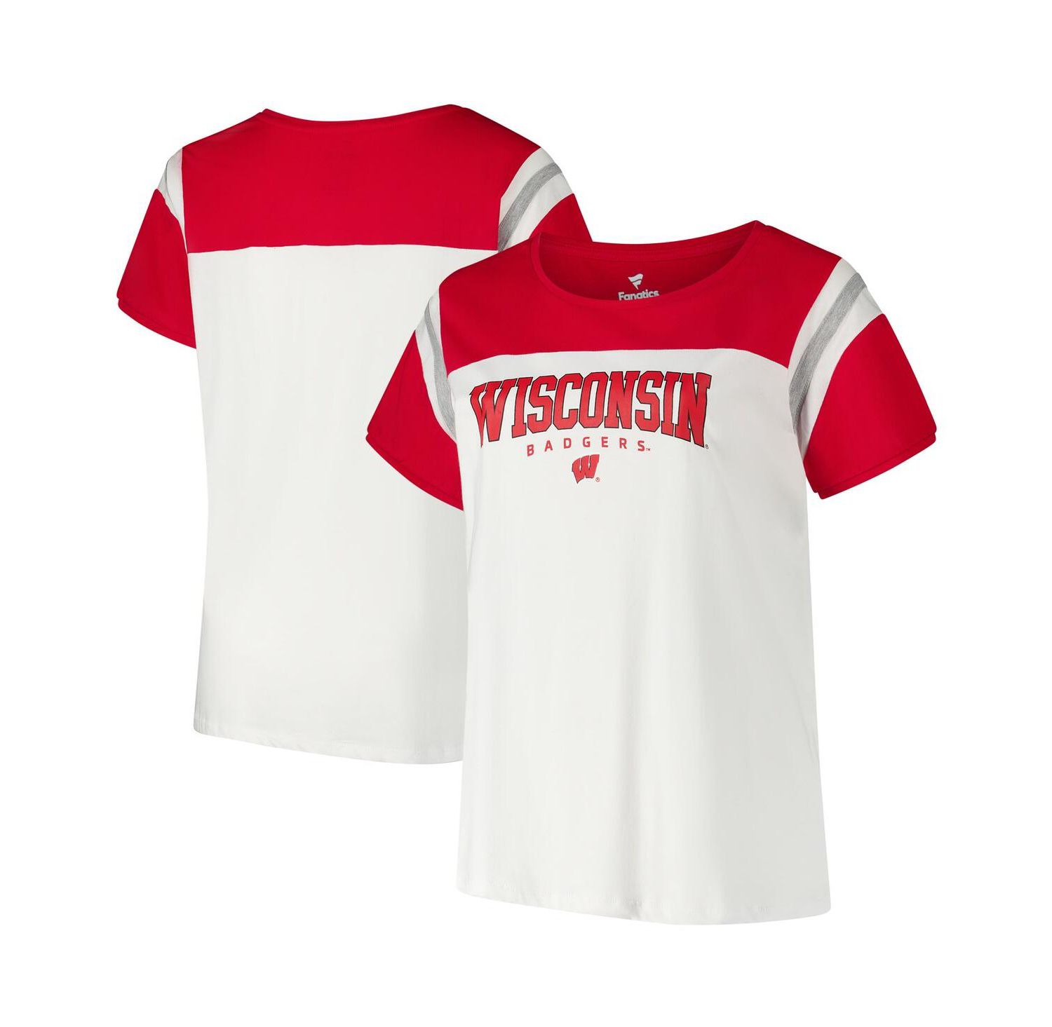 Women's White Wisconsin Badgers Plus Size Winning Gear T-Shirt