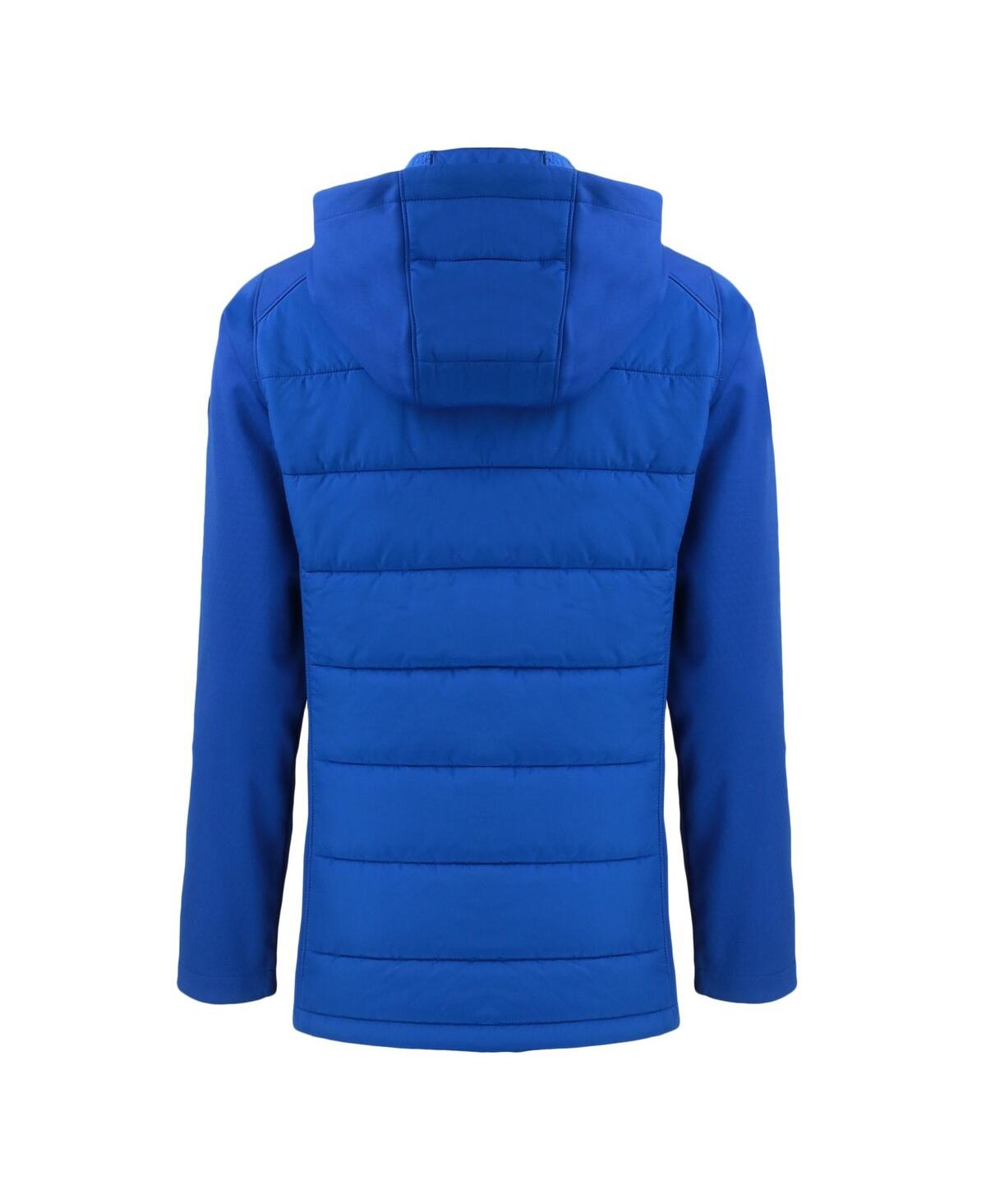 Cutter & Buck Women's Royal Buffalo Bills Throwback Evoke Hybrid Eco Softshell Full-zip Hoodie Jacket In Blue