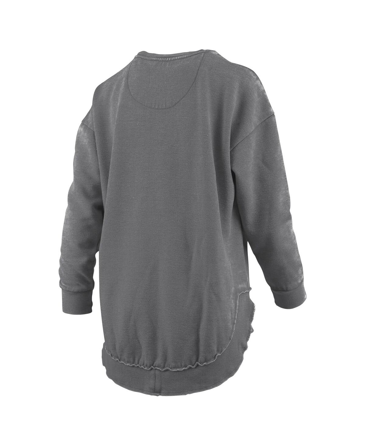 Pressbox Women's Gray Texas A M Aggies Vintage Wash Pullover Sweatshirt In Gray