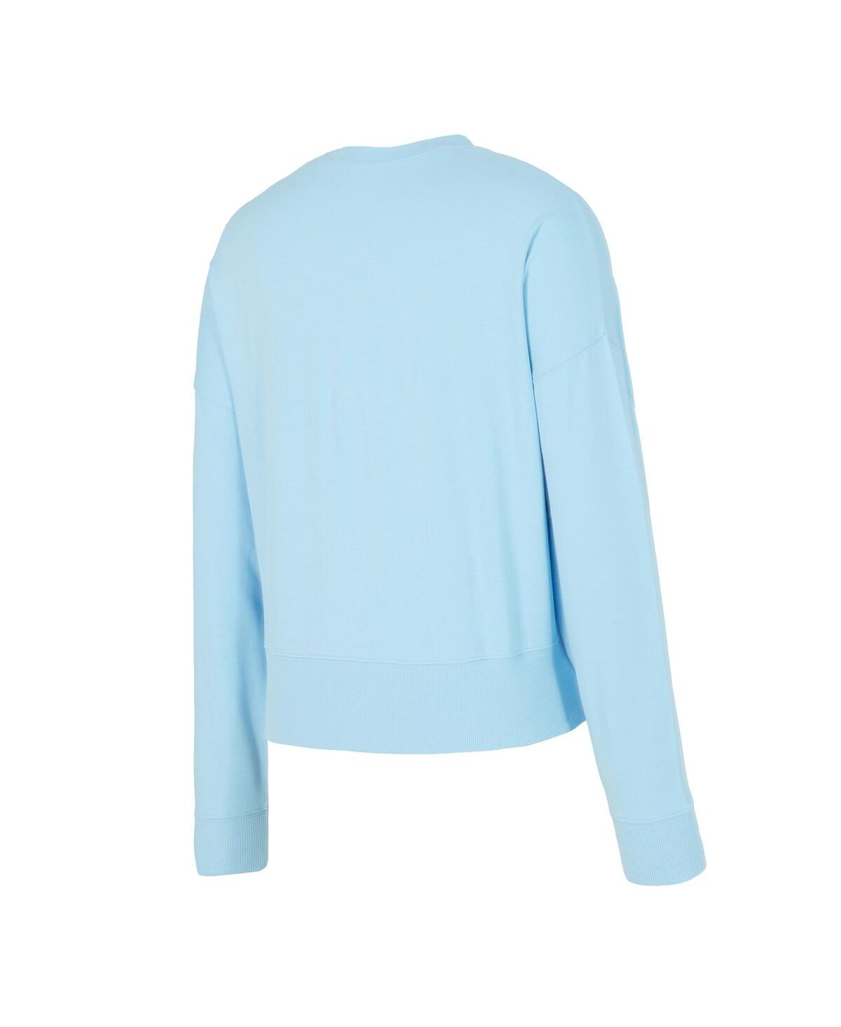 Concepts Sport Women's Light Blue Toronto Maple Leaf's Tonal Pullover Tri-blend Sweatshirt In Blue