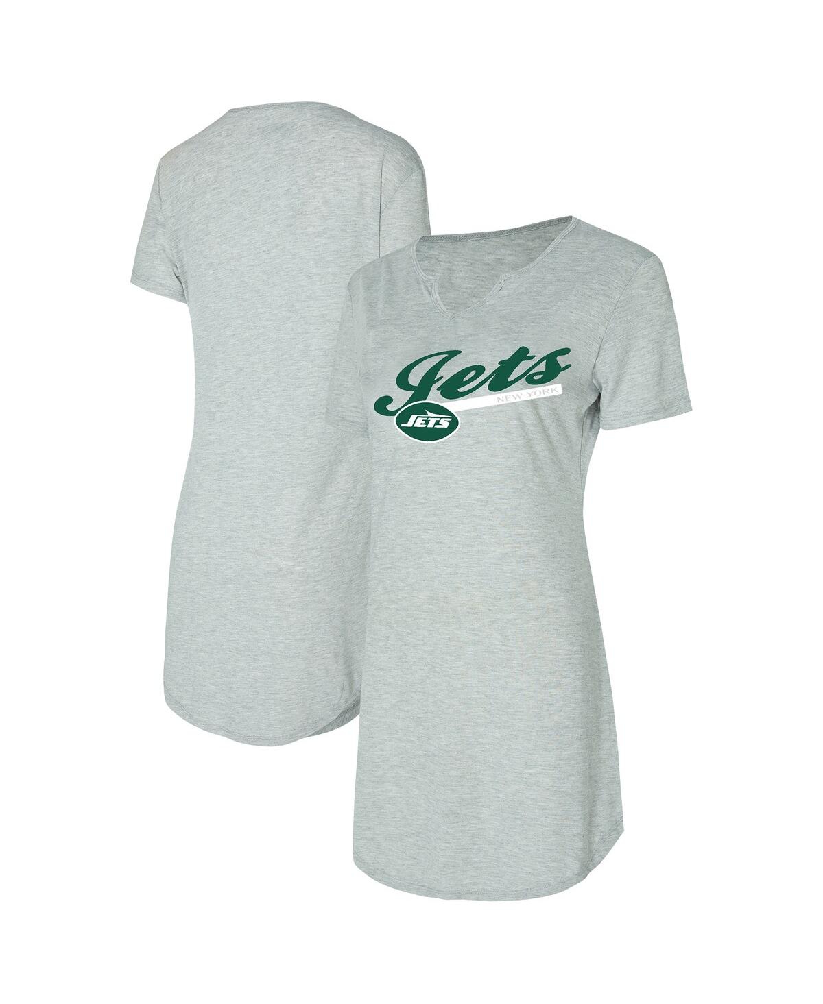 Concepts Sport Gray New York Jets Petition Knit Nightshirt