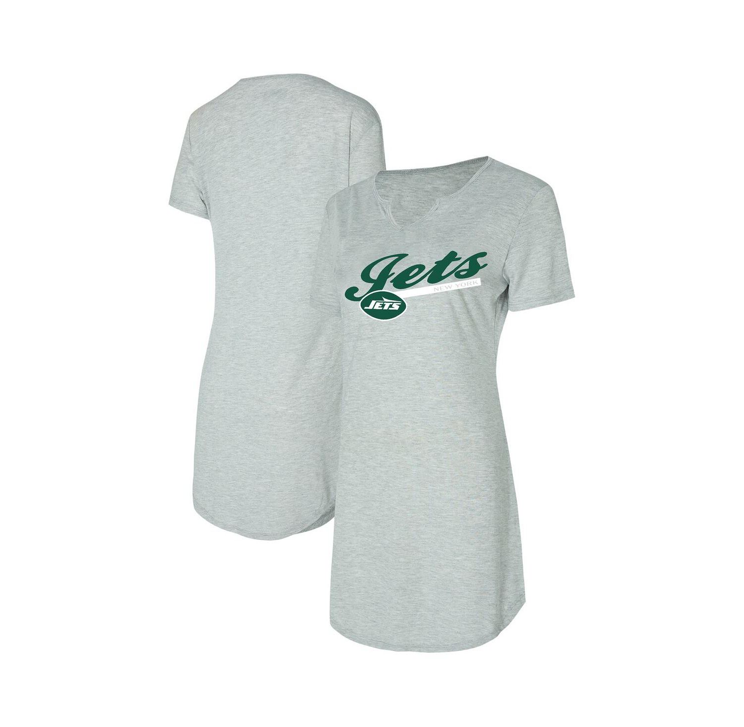 Women's Gray New York Jets Petition Knit Nightshirt