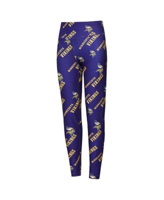 Women's Purple Minnesota Vikings Breakthrough Allover Print Knit Sleep Leggings