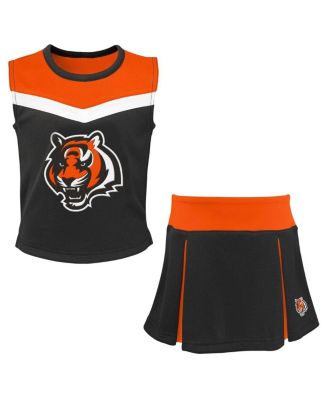 Outerstuff - Big Girls 2-Piece Black Cincinnati Bengals Spirit Cheerleader Dress Set