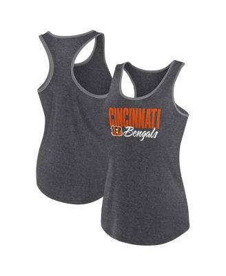 Fanatics - Women's Heather Black Cincinnati Bengals Plus Size Fuel Tank Top