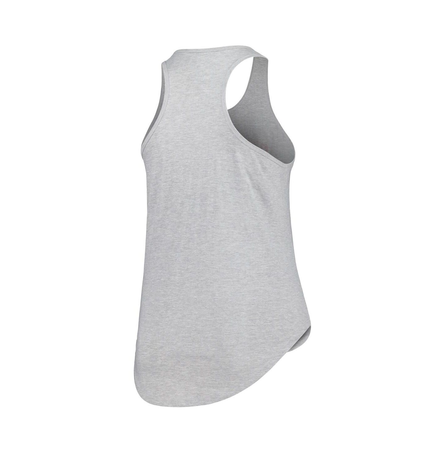 Женский топ Profile Heather Gray Arkansas Razorbacks Arch Logo Racerback Scoop Neck — фото 2