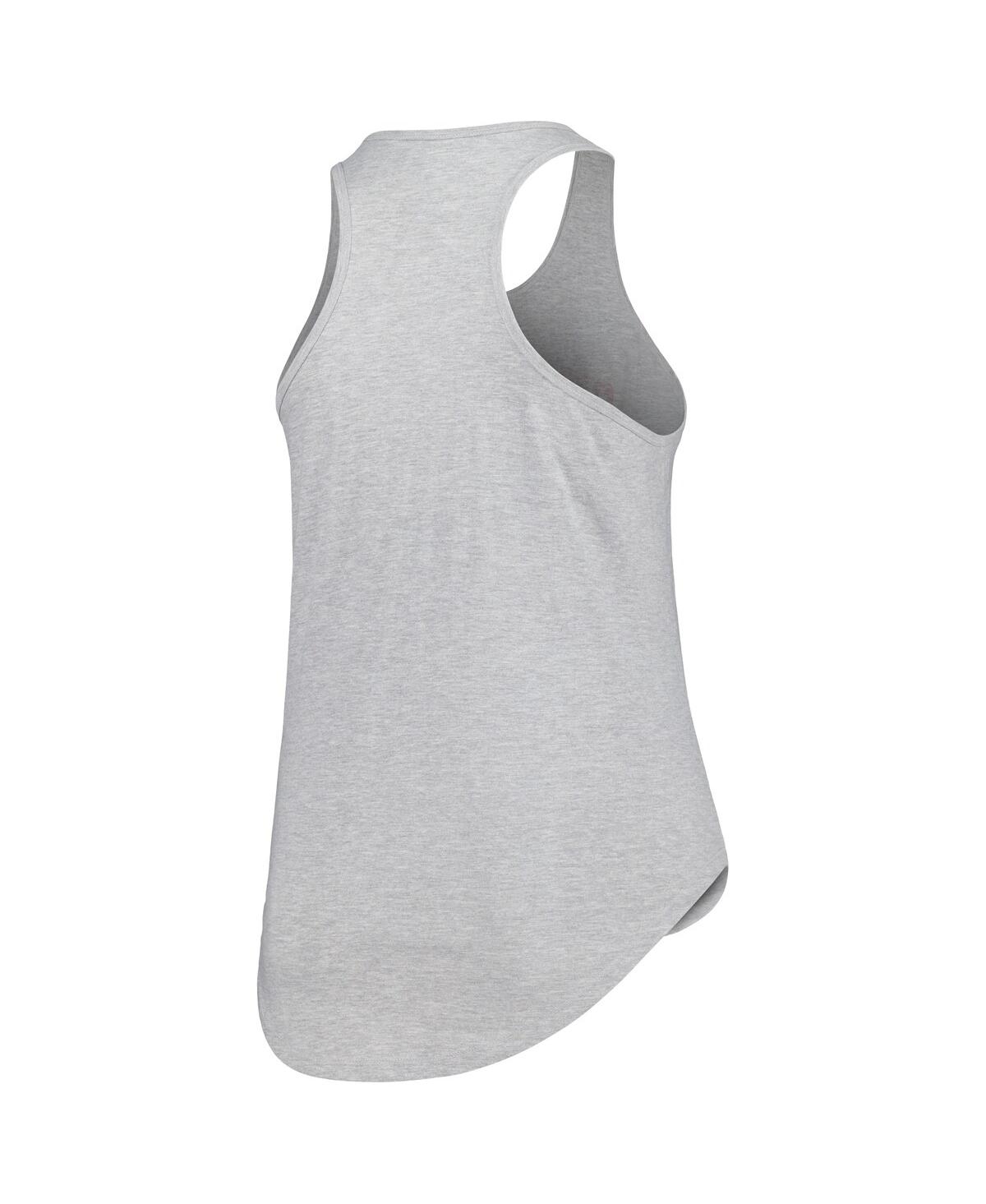 Profile Women's Heather Gray Arkansas Razorbacks Arch Logo Racerback Scoop Neck Tank Top In Gray