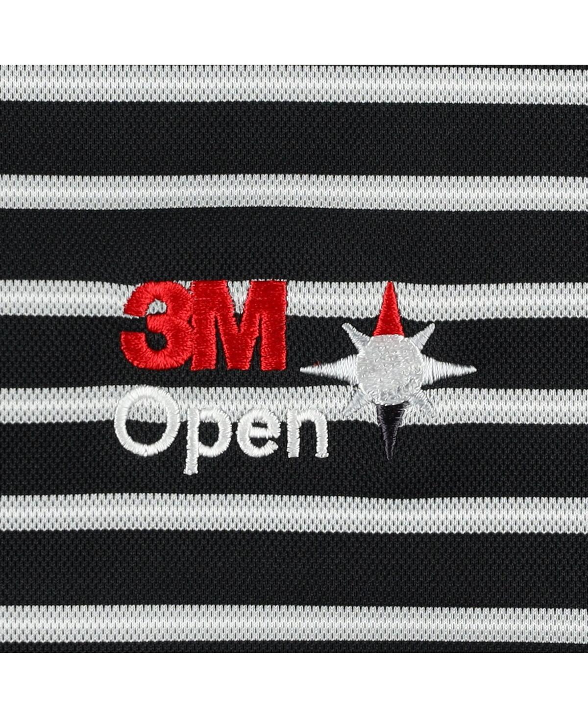 Nike Men's Black 3m Open Victory Stripe Performance Polo Shirt In Black
