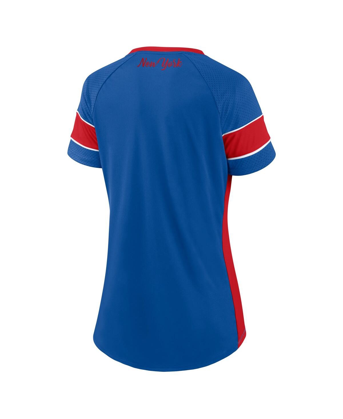 Fanatics Women'sâ Royal New York Giants Athena Lace-up Top In Multi