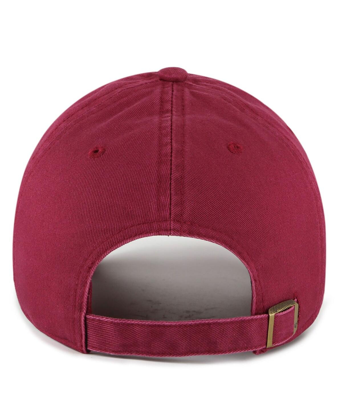 47 Brand Men's Garnet Florida State Seminoles Clean Up Adjustable Hat In Burgundy