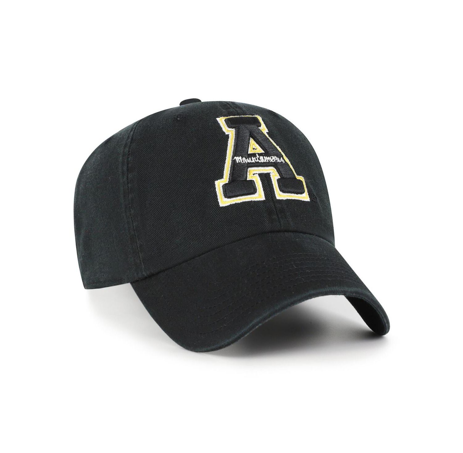 Men's Black Appalachian State Mountaineers Clean Up Adjustable Hat