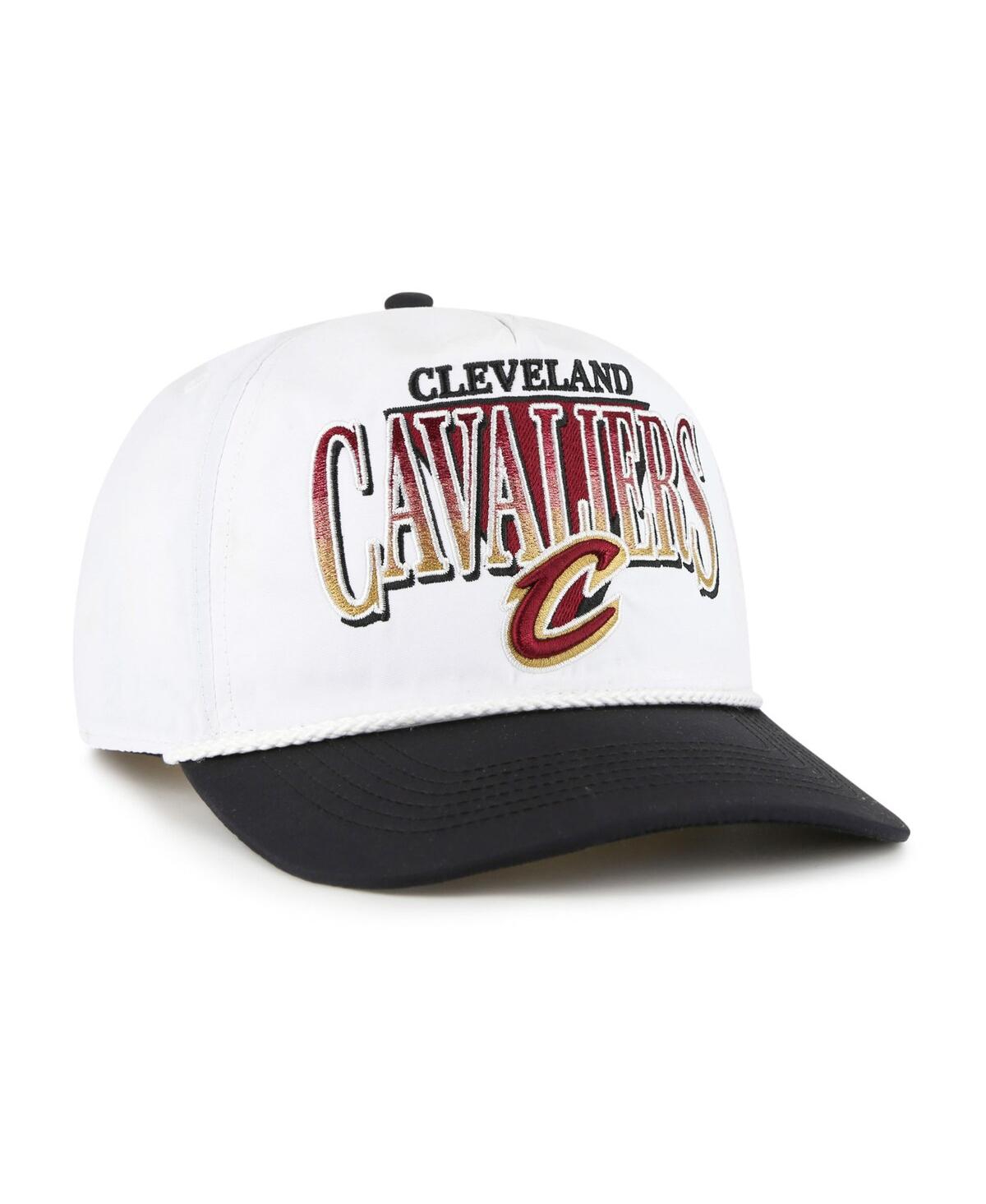 47 Brand Men's White/black Cleveland Cavaliers Tribute Two-tone Hitch Adjustable Hat In Multi