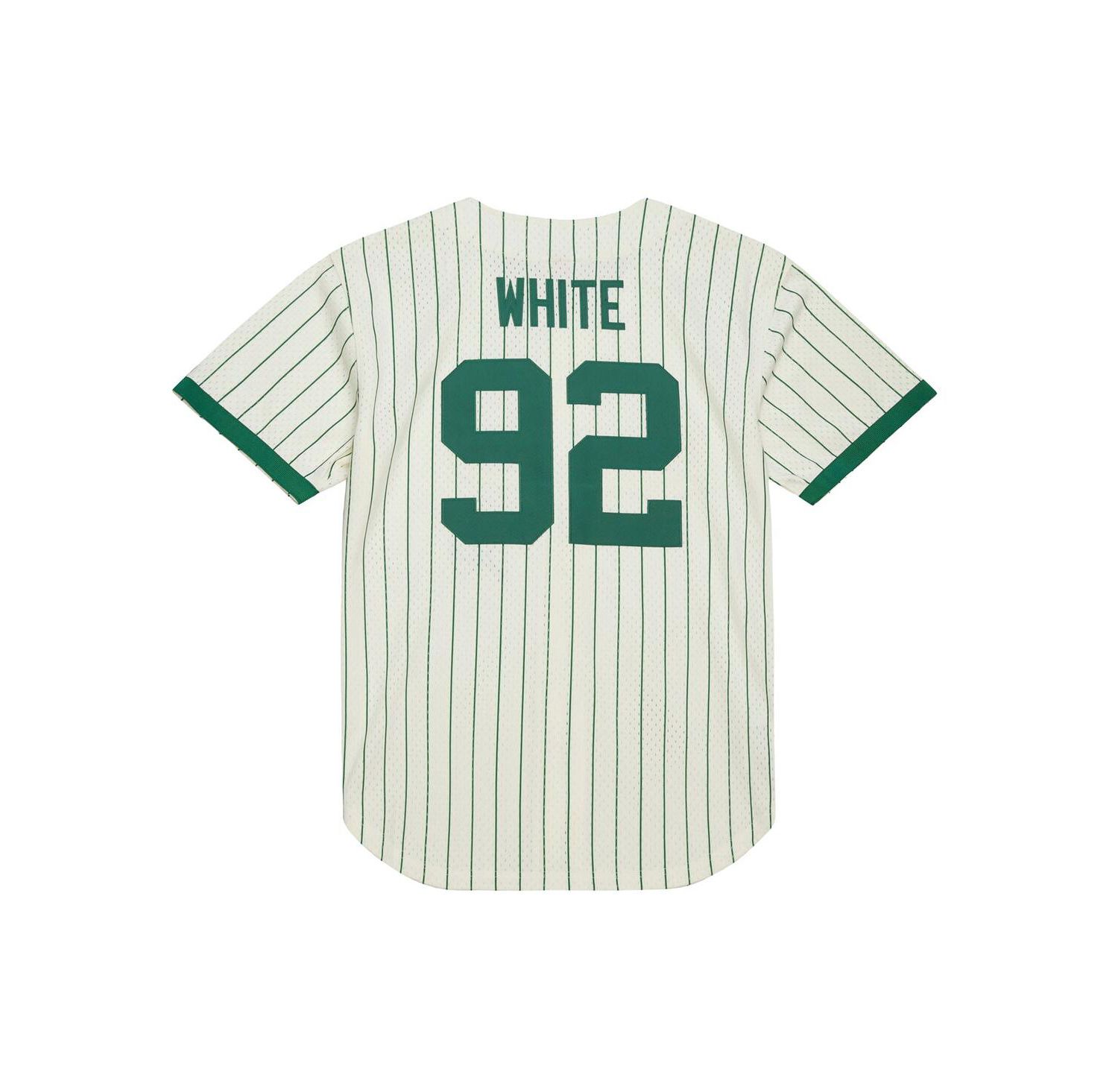 Men's Reggie White Cream Green Bay Packers Name & Number Mesh Button-Up Baseball Jersey