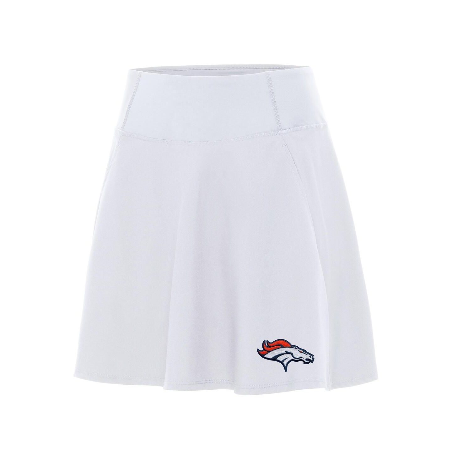 Женская юбка-шорты Antigua White Denver Broncos Chip Skort — фото 1
