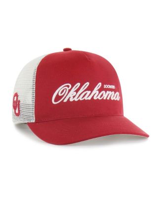 '47 Brand - Men's and Women's Crimson Oklahoma Sooners Contemporary Basics Foundation Trucker Hitch Adjustable Hat
